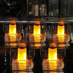 Solar Pool Lights, Floating Solar Flame Lights Flickering IP68 Waterproof Pool Glow Balls,Outdoor Lantern Landscape Decoration Light Up Balls for Pool,Pond,Spa,Hot tub,Garden-1pcs-picture-18