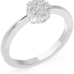 Cluster Diamond Ring in 925 Sterling Silver | Lab-Grown Diamonds | Dainty Promise Ring for Women | 0.22 Ct | VVS-VS Clarity | G-H Color |Gift Jewelry-image-69