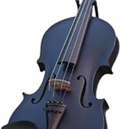 Solid Wood Black Matte Voilin 4/4-image-32