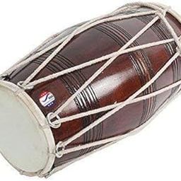 SM sai musical Brown Musical Dholak With Dori-picture-12