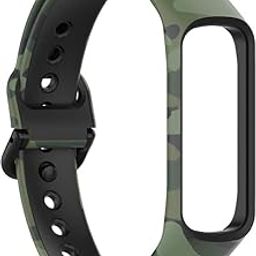 TechMount Soft Silicone Band Strap Compatible for Samsung Galaxy Fit 2, Soft Sport Silicone Replacement Straps Wristbands for Galaxy Fit2 SM-R220 Watch for Boys & Girls-1