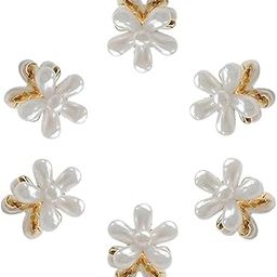ANNACREATIONS Korean Style Gold Metal Pearl Geometric Stone Lock Hair Pins Hair Clip Hair Accessories Jewellery for Women And Girls (Pack of 2 Pcs)-image-15