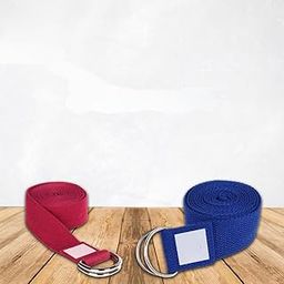 Yoga Belt with Extra Safe Adjustable D-Ring Buckle For Yoga, Body Stretching & Pilates | 8 Ft. Premium Cotton, Multicolor-image-17