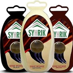 SET OF 3 SHINE SPONGE (Black, Brown & Natural Color) Shiner for instant shining.-18