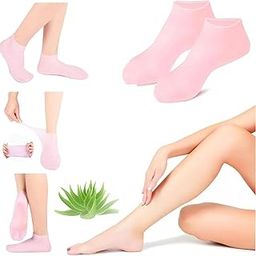 Silicon Socks Heel for Crack (1 Pair) Spa Gel Socks for Women and Men, Feet Protector Crack Heel Repair Socks with Moisturizing Natural Oil and Vitamin E Repair Dry Cracked (Free size)-image-28