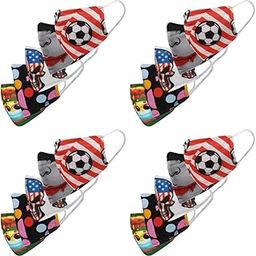 Assorted Cotton Multicolor Printed Face Mask for Kids Combo (Pack of 20) | Unisex Kids Cloth Masks | Boys & Girls Fabric Mask-12