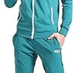 the indian garage co Men Regular Fit Placement Print Hooded Sweatshirt & Joggers Tracksuits-picture-20