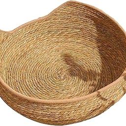 LOOM TREE Cat Scratching Board Woven Cat Bed Basket for Small Dogs Puppy Exercise Cats Khaki 48cm-image-59