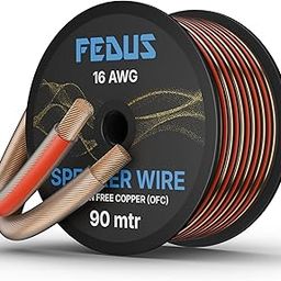 FEDUS Audix,16 Gauge/AWG Speaker Wire Cable 90 Meter 295.2 Feet Oxygen-Free Copper 2 Conductors Audio Cable for Car Speakers Stereos, Subwoofer, Home Theater Speakers, HiFi Surround Sound system-image-85