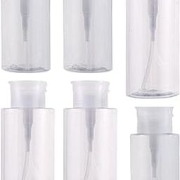CALANDIS 3x Push Down Pumping Bottle Dispenser Refillable Clear for Nail Polish 150ml | Nail Art Accessories | Nail Care, Manicure & Pedicure-11