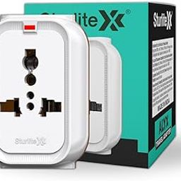 Sturlite Alyx 3 Pin Plug| Universal AC Travel Adapter| ABS Strong Body Socket (Pack of 1)-24