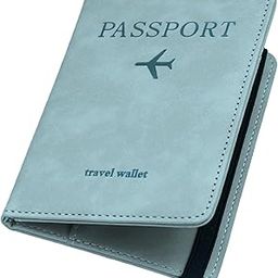 Passport Holder for Travel Essentials, Passport Wallet Cover Case for Travel Must Haves Accessories,Passport Book Holders for Women and Men (C-Magnetic Clasp- Light Blue)-image-6