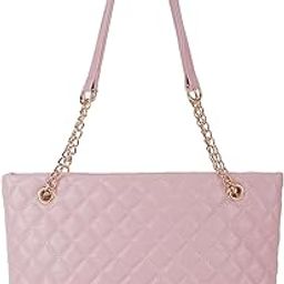 Trendy Quilted Shoulder Bag | Faux-Leather Women's Handbags | Shoulder for Casual Carry, Mauve-image-85