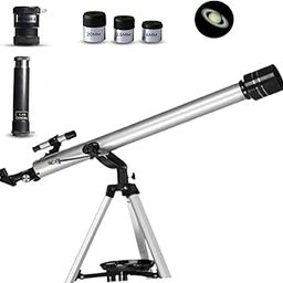 Luminex Commerce 60mm 700mm f/11.6 Refractor Telescope with 175x Zoom, Alt-Az Mount, Manual Focus, Barlow Lens, for Astronomy Enthusiasts & Photographers-24