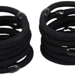 Rubber Band (Pack of 20 PC) Smooth Elastic Cotton Stretch For Curly Thick Thin Hair Band Ties Soft Hair Accessories Ponytail Holders Trending Ties Women & Girls School Wear Black Color-picture-6