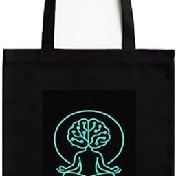 Cybernetic Brain Gamer Quote Tote Bag for Tech Lovers | Black Cotton A4 Size Tote Bag with Zip for School, Office & Daily Use | 16x14 Inch | Geek Gift for Gamers-image-84