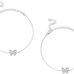 shaya by Caratlane Fly on Butterfly Anklet in Rhodium Plated 925 Silver for women-picture-41