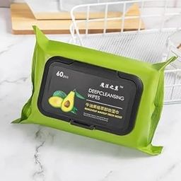 VIDORA Fresh Clean Glow makeup remover wipes 60 pcs Wet for Face Avocado plant extract-Super Soft Face with Gentle Cleansers Refreshing Soothing Hydrating-14