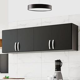 SPYDER CRAFT Engineered Wood Matte Finish Ea120 Wall Mounted Kitchen Cabinet Multi-Purpose Cabinet for Kitchen |Living Room & Bedroom|Bathroom Organizercolor: Black Assembly -DIY (Do-It-Yourself)-image-15