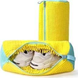 BLAZESKY Shoe Washing Bag, Hidden Side Zipper Design, High Permeability Mesh, for Washer and Dryer, Yellow-picture-37