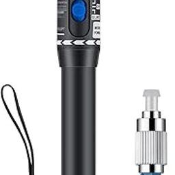 Visual Fault Locator 30mW 30KM+FC/LC Adapter, Single Mode 9/125um FC Male to LC Female, Fiber Optic Cable Tester Meter for Telecommunications Engineering Maintenance(Blue Button)-2