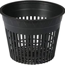 Tim Tim Agro 12 Pack 8 Inch Orchid Flower Net Pot Black Heavy Duty Net Cups-Hydroponic Self Watering Wick 12 Plant Labels Bucket Insert Orchid Vegetable Garden Growing Netted Baskets Slotted Mesh-image-67