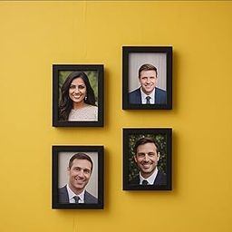 Contemporary Mini Photo Frames,3 * 3 inches (7.6x7.6 cm), square frame, Set of 4, Black, Wall Mountable and Table Top Stand-image-51