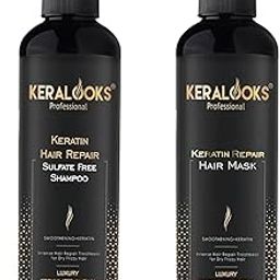 Keralooks Professional Keratin Shampoo and Hair Mask Combo | 250ml Each | Intense Repair & Deep Nourishment | Sulphate-Free | For Smooth, Frizz-Free, Shiny Hair | Suitable for All Hair Types-8