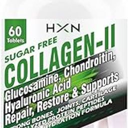 HXN Joint Support Supplement Collagen Type 2 Glucosamine,Chondroitin,MSM,Boswellia,Hyaluronic Acid Supplements,Vitamin D3,Hydrolyzed Collagen Peptides For Healthy Bone,And Joints- 60 Tablets,250 grams-2