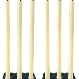 Combo of 2 Full Size Set 32" Heavy Plastic Cricket Stump Set (White)-picture-14
