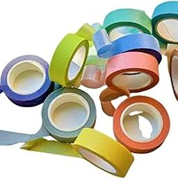 FunBlast Set of 6 Attractive Colorful Paper Tape - Self Adhesive Paper Tapes for Decoration, Gift Wrapping Tapes, DIY Art and Craft (Multicolor)-image-50