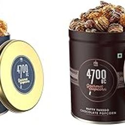 4700BC Himalayan Salt Caramel Popcorn, Tin, 110g and 4700BC Nutty Tuxedo Chocolate Popcorn, Tin, 125g-image-14