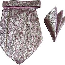 France Men's Self-Design Cravat Ascot NeckTie for Men Free Size Microfiber Fabric Grey Blue Red Maroon Color-picture-30