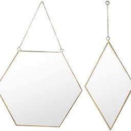HEAVENGLOW Nordic Wrought Iron Gold dessing Mirror Bathroom Hanging Wall Mirror 2pcs a-image-41