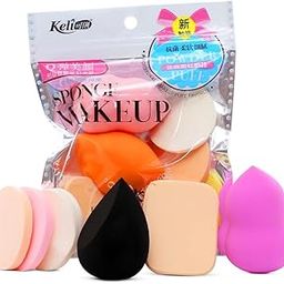 GLOSSICLE 6 Pcs Beauty Blender Sponge Set, Blending Puff for Flawles Makeup, Beauty Blender for Liquid Foundation, Cream, Powder, Wet & Dry Makeup Applicator for Girls & Women (Multicolor)-37