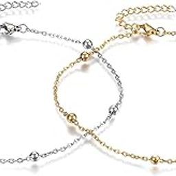 No-Tarnish No-Rusting Tropical Tides Anklets for Women and Girls (Anklet0428) 2 Pcs-49