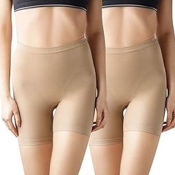 Women's Seamless High Waist Tummy Control Thigh Slimmer Waist Trainer Body Shaper Shapewear Shorts,Free Size(Pack of 2)-image-52