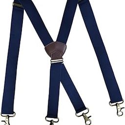 LOOM TREE® Men Suspenders Durable Fashion Trouser Pants Braces for Suits Party Shopping Navy Blue-image-41
