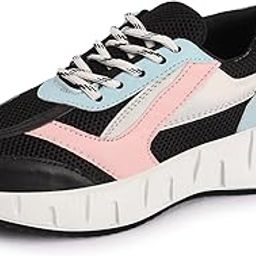 Chunky Casual Walking Sneakers for Women Casual Shoes with Cushioned Outsole & Light Weight Mesh Upper Shoes for Women & Girls-image-67