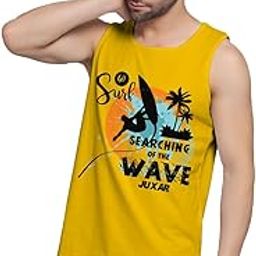Mens Wear Sando Inner wear Searching The Wave|| Gym Wear || Sports Wear||Outdoor & Indoor 100% Cotton(JXR-096-YL)-image-6
