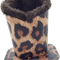 Plush Lined Eyeglass Holder Stand Case For Desk/Nightstand Leopard-image-57