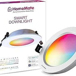 HomeMate WiFi Smart LED Downlight | 15 Watt, Round | 16 Million Colours + Warm and Cool White | Works with Amazon Alexa, Google Assistant and Siri (Pack of 1)(Polycarbonate)-19
