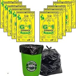 G 1 Garbage Bags | 25 X 30 Inches | Large | 140 Bags | 10 packs| Dustbin Bag | Trash Bag | Black Color-31