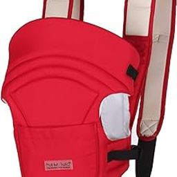 POLKA TOTS Kid?s 3 in 1 Sling Baby Carrier with Adjustable Front & Back Safety Carry Belt for Infants, Kangaroo Bag with Buckle Straps Backpack for Toddlers (red)-2