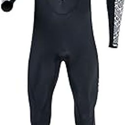 Full Body Swimsuit Stretch Snorkel Suit Surfing Suit Diving Wetsuit Swimwear Men L Black-image-57