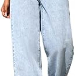 Women's High Waist Ice Blue Denim Jeans – Relaxed Fit for a Trendy, Casual Look and Comfortable Fit (Ice Blue)-image-48