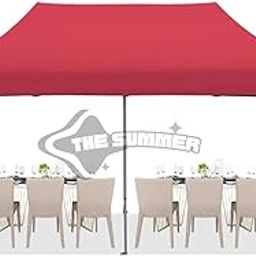 THE SUMMER 20x10 Feet (Semi Premium 35 Kg) Portable Folding Canopy Tent, Multipurpose Outdoor Shelter (Red)-image-34