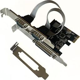 Pci Express 2Port Serial + 1Port Parallel Card | PCIE to RS232 (DB9) COM Port & DB25 Parallel Port Combo Card WCH 382 Chipset for Desktop with Low Bracket-image-73