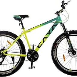 CAYA Split 29T MTB Cycle for Men & Women with 21 Speed Gears & Semi Fat 3 Inch Tyre | Disc Brake & Suspension with Steel Frame 18.5 & Tyre 29 Inch Unisex Bicycle | Ideal for 15+ Adults-(Floro Green)-image-75