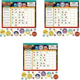 PATPAT® Reward Chart Kids Daily Self-Discipline with 27 Sheet Custom Behavior Self-Checking Table and 2280 Color Stickers Good Habit Cultivation Calendar Multicolor 81PCS-image-12